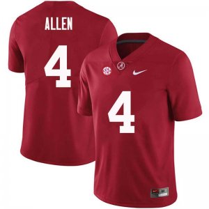 NCAA Men's Alabama Crimson Tide #4 Christopher Allen Stitched College Nike Authentic Crimson Football Jersey VU17Q38HZ